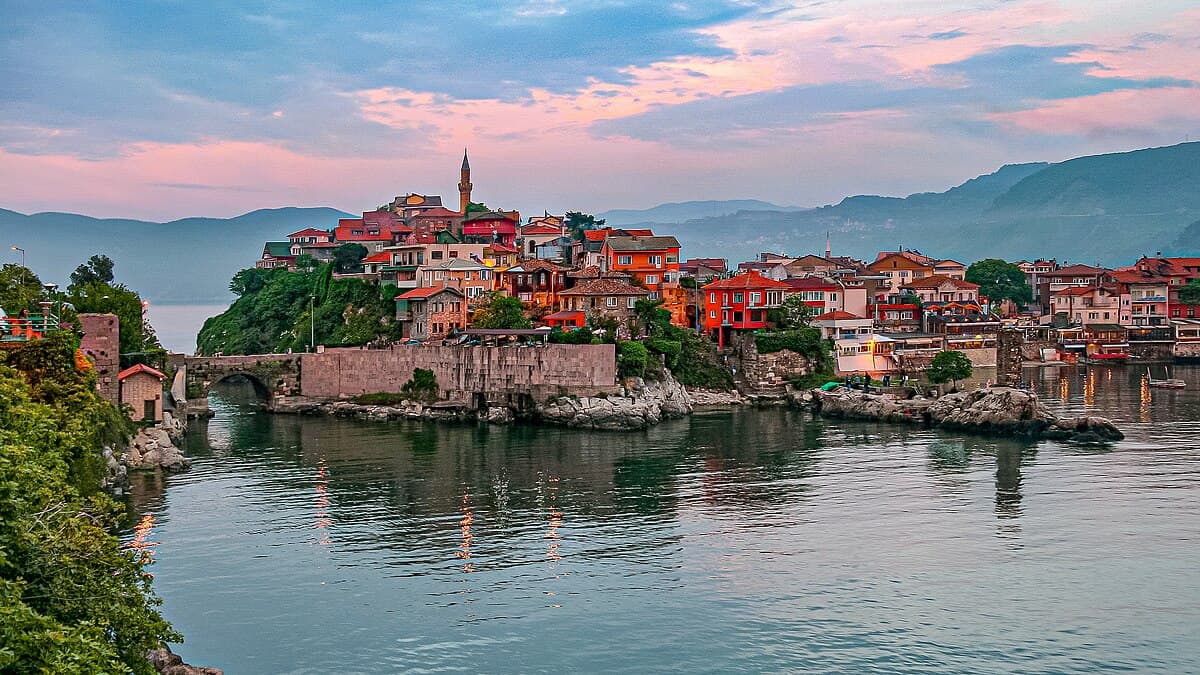 Amasra harbor and fortress on the Black Sea