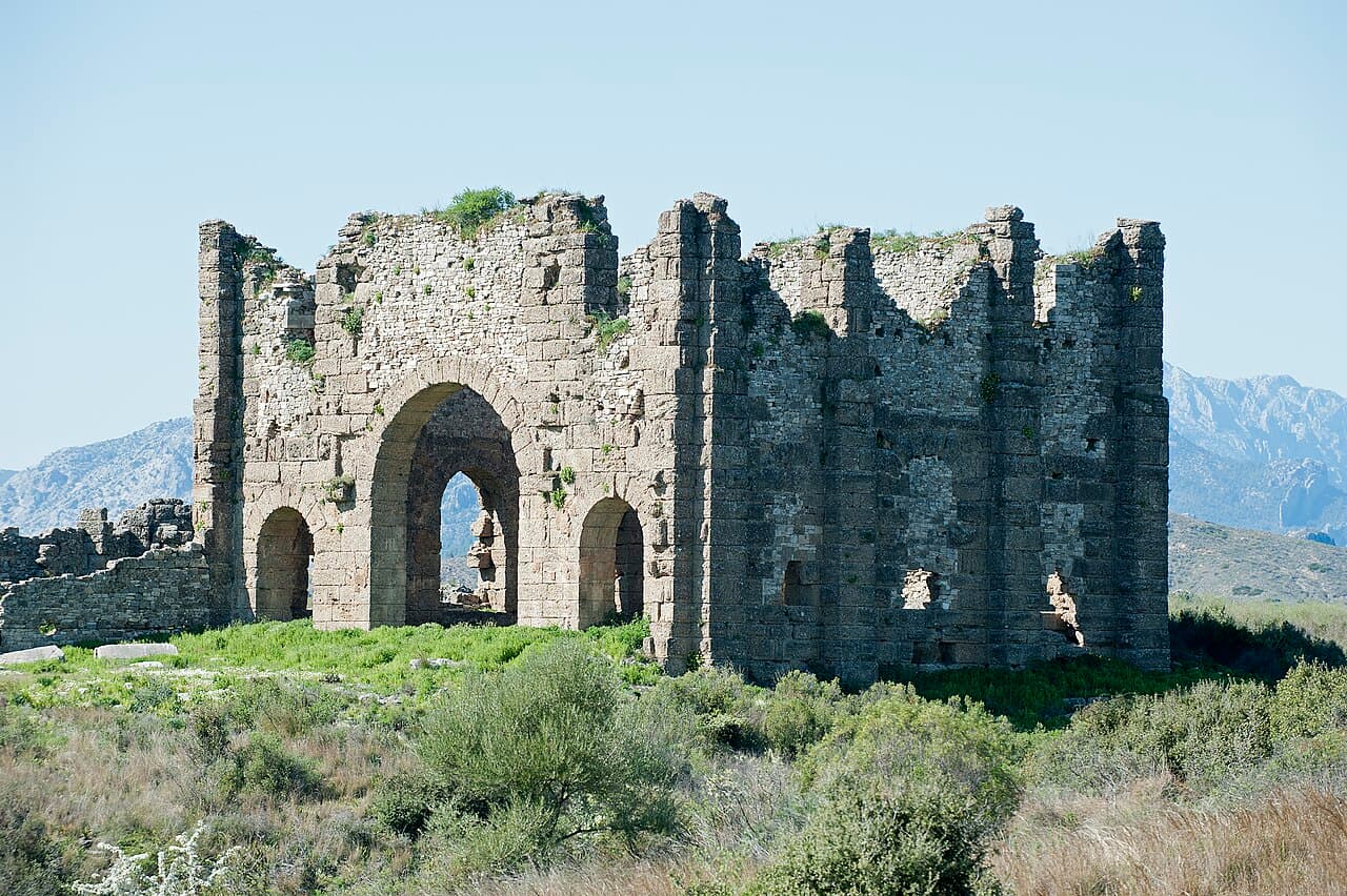 The perfectly preserved Roman theatre at Aspendos
