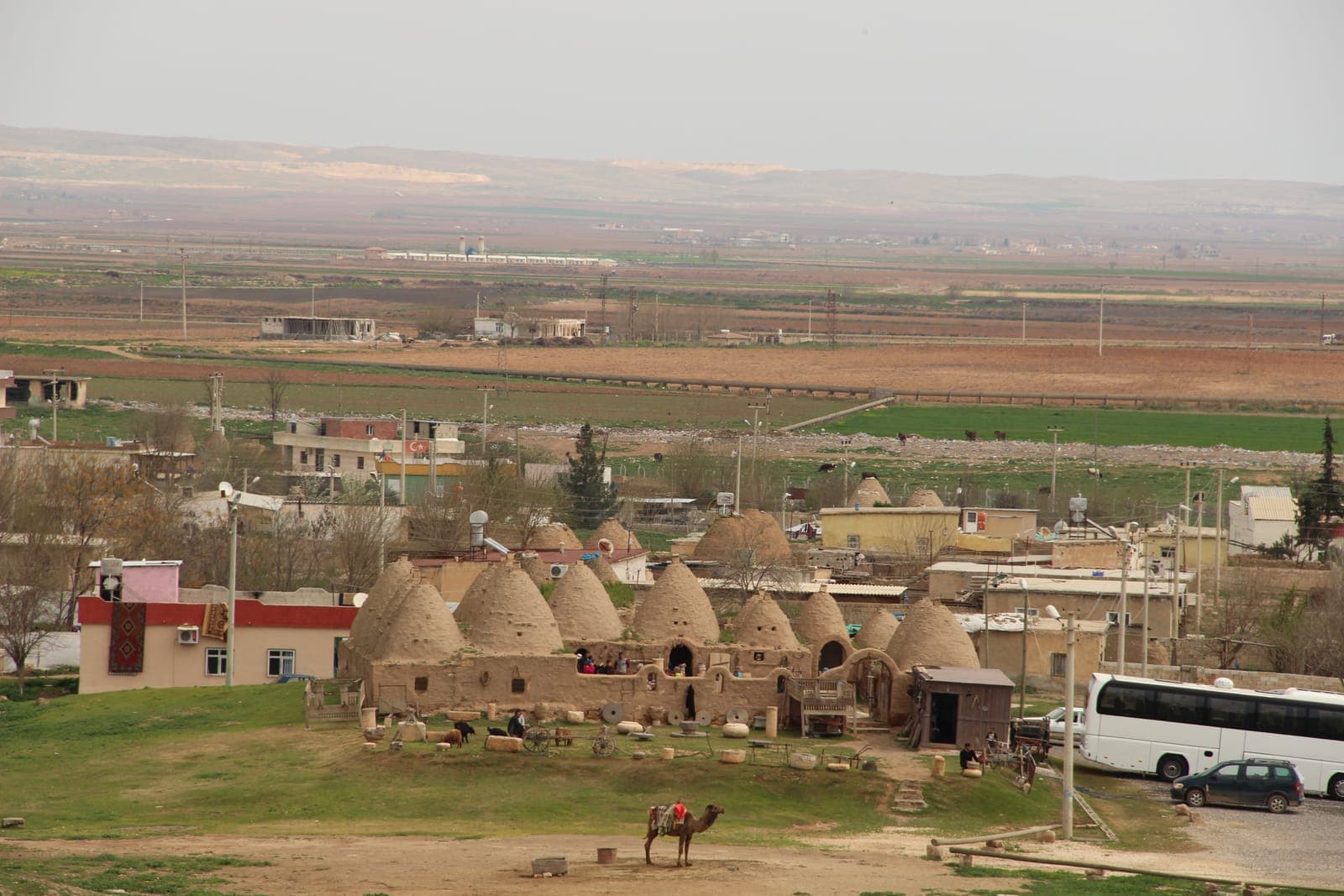 Traditional beehive houses and ruins at Harran, southeastern Turkey