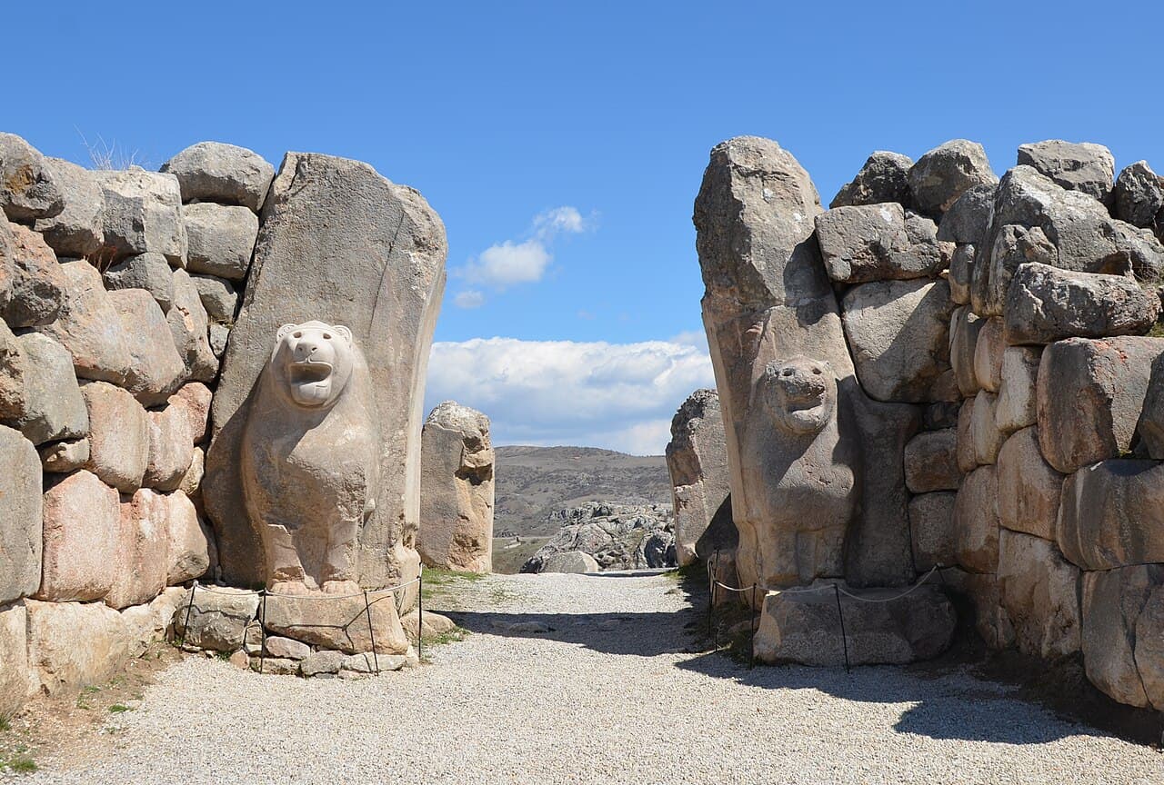 The Lion Gate at Hattusha, capital of the Hittite Empire