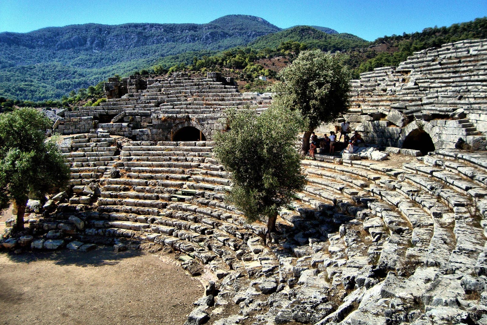 Lycian rock-cut tombs at Kaunos visible from Dalyan river