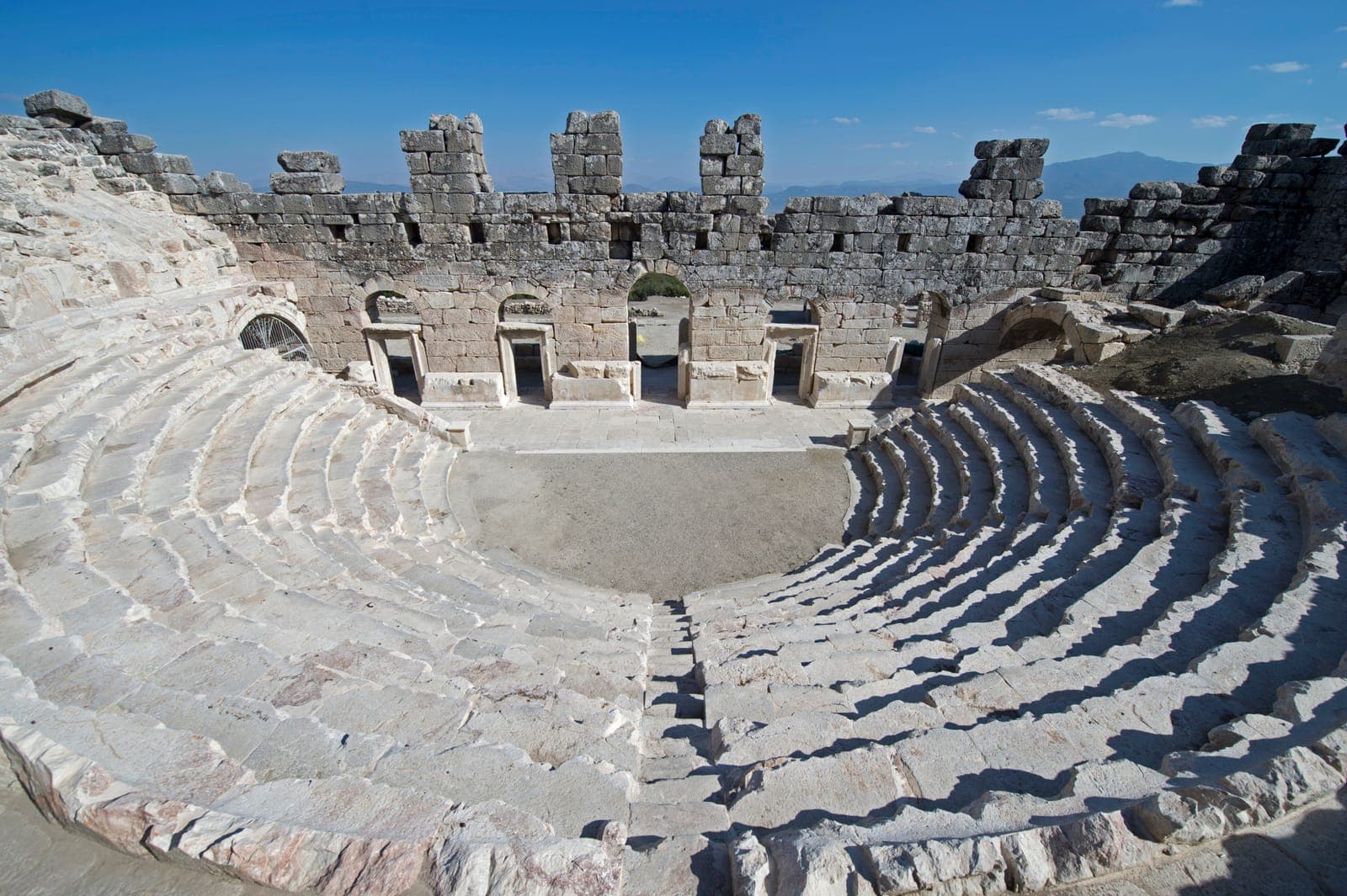 The well-preserved odeon at Kibyra with Medusa mosaic floor