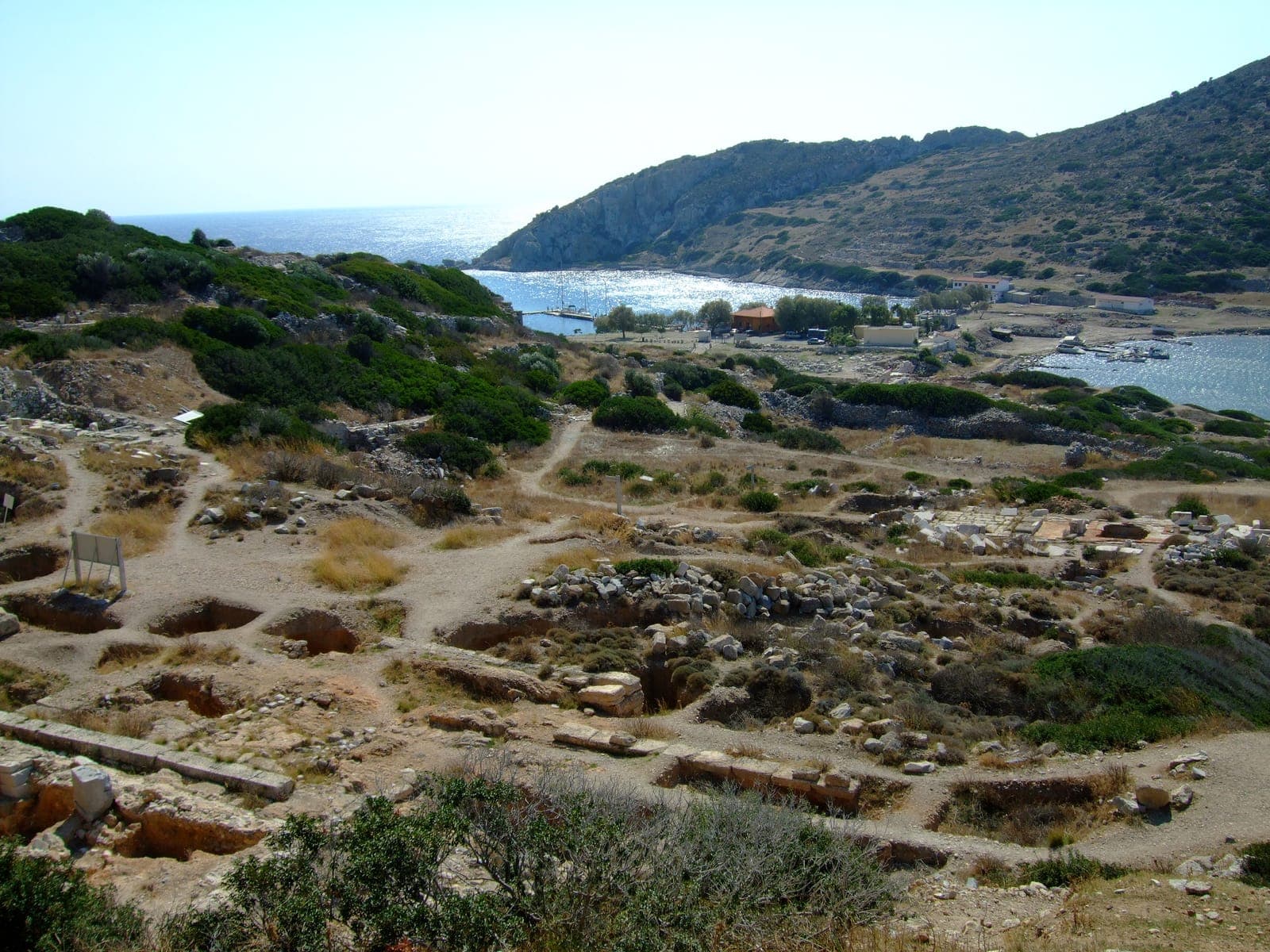 Twin harbors of Knidos at the tip of the Datça Peninsula