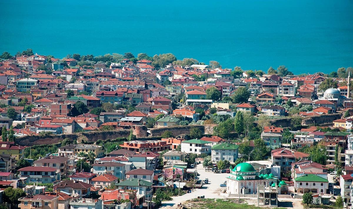 The double walls of ancient Nicaea with Istanbul Gate in the foreground