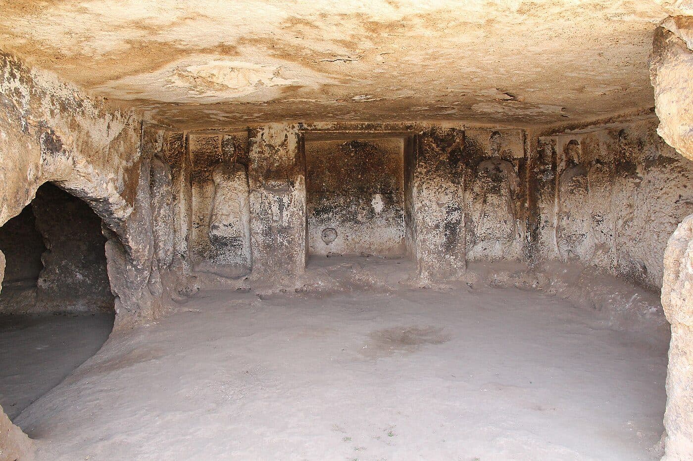 Rock-cut relief of a priestly figure at the Sumatar Harabesi sanctuary in the Tektek Mountains