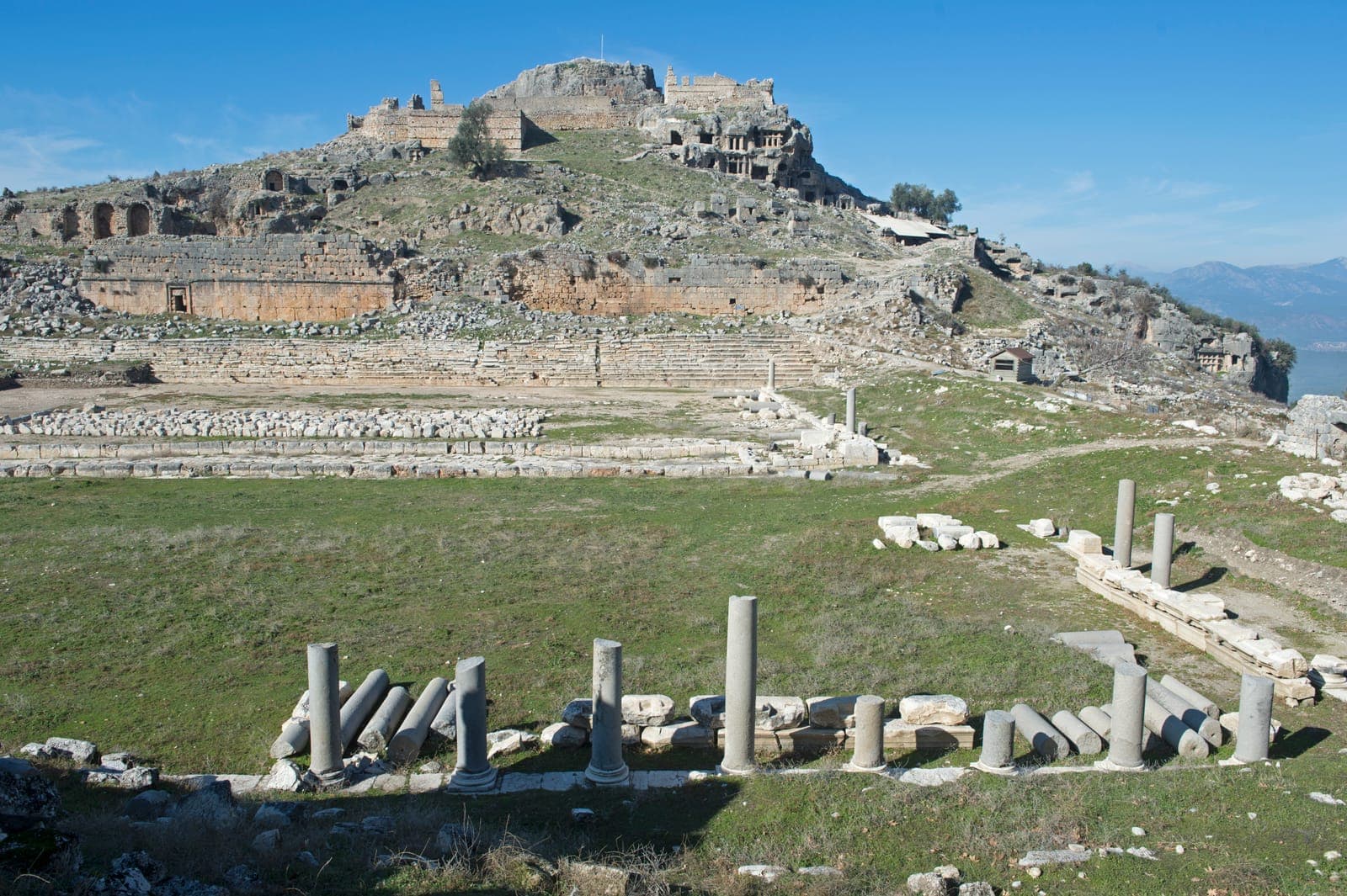 Stadium and fortress ruins at Tlos