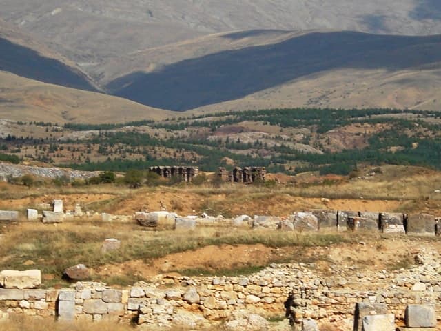 Ruins of the Augustus Temple sanctuary at Antioch in Pisidia