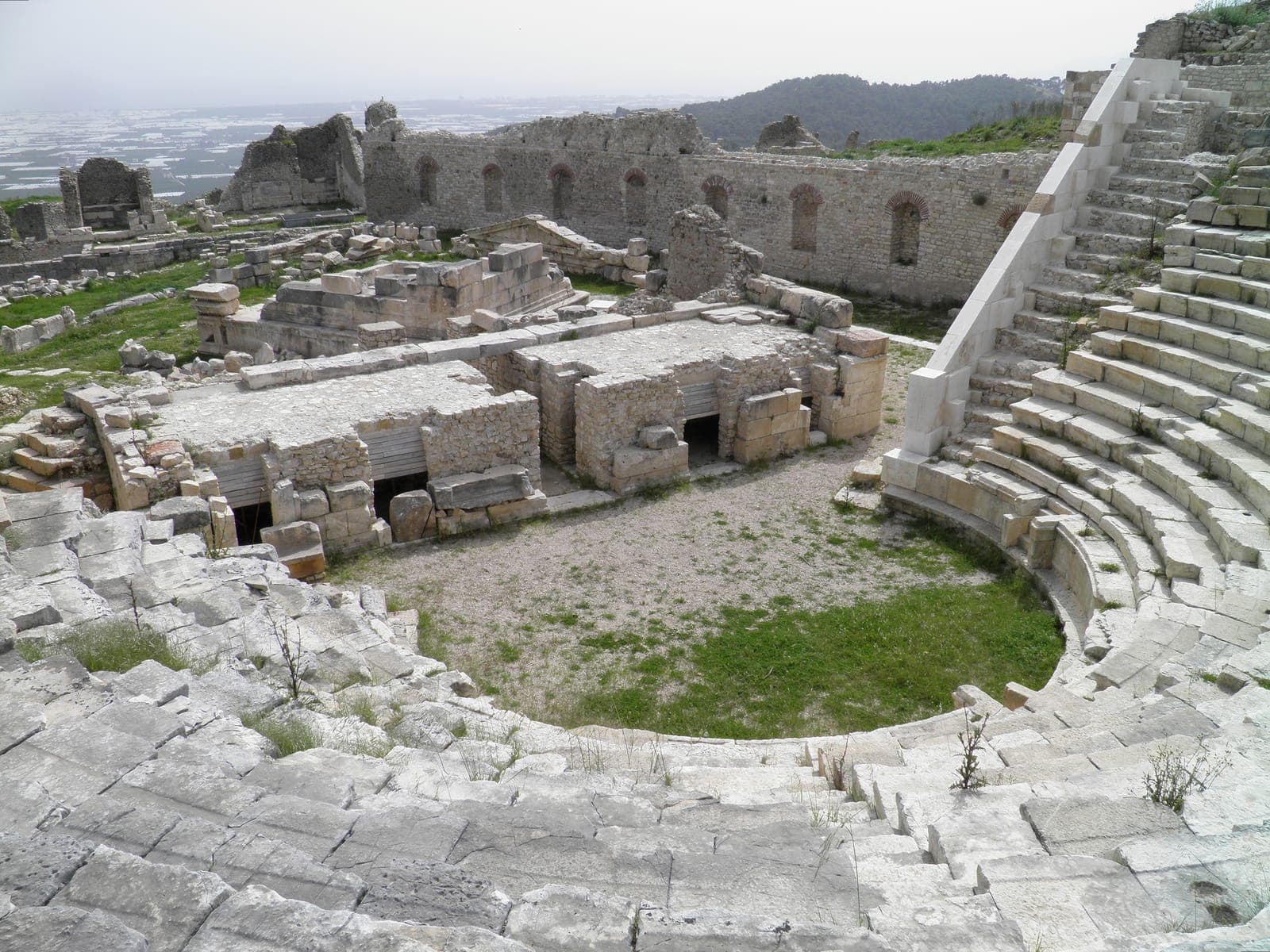 Ruins of Rhodiapolis nestled in the forested Lycian hills